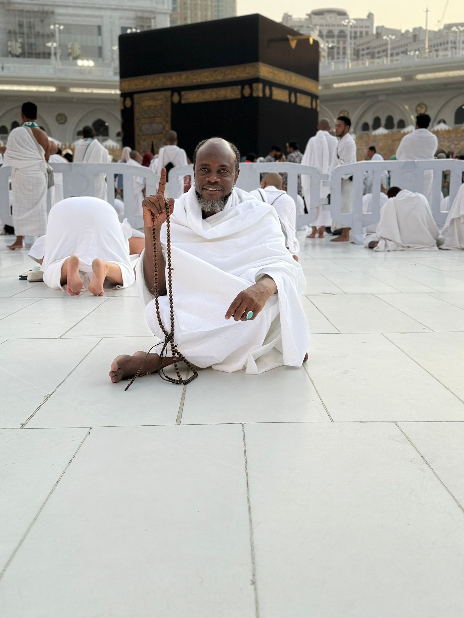 Pilgrims sharing a meal